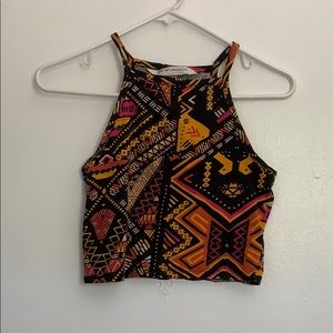 H&M Colorful cropped geometric tank